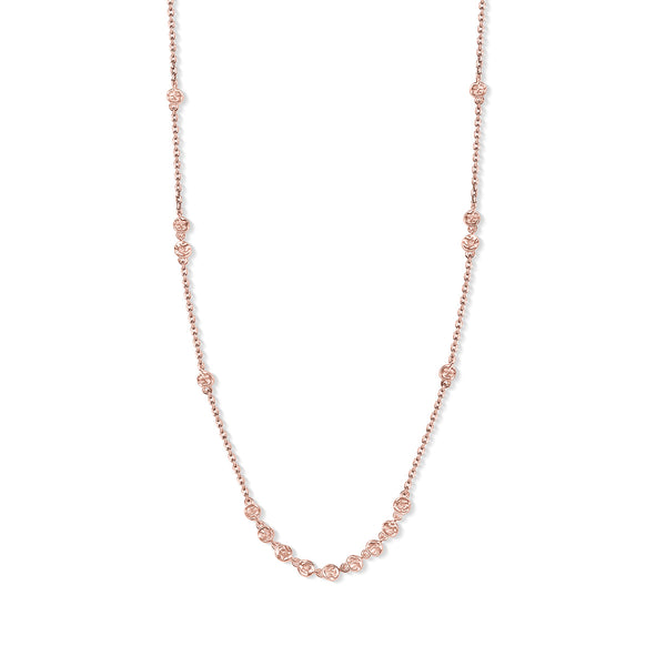 Rose gold choker necklace with pendants