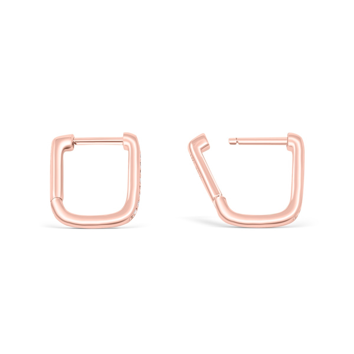 Small unique rose gold earrings