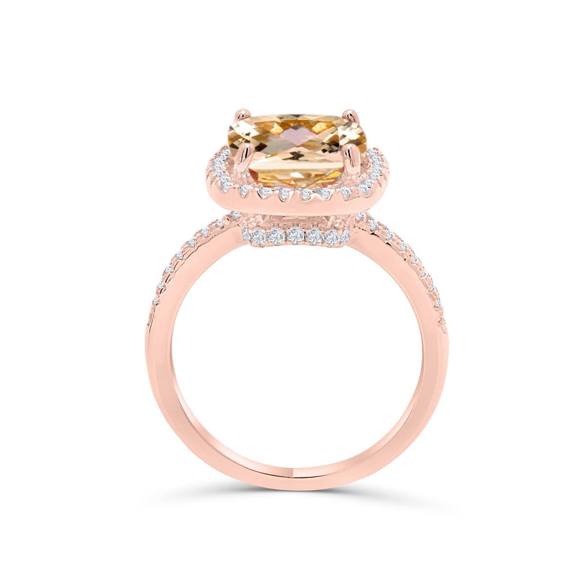 the lovely halo morganite stone ring setting
