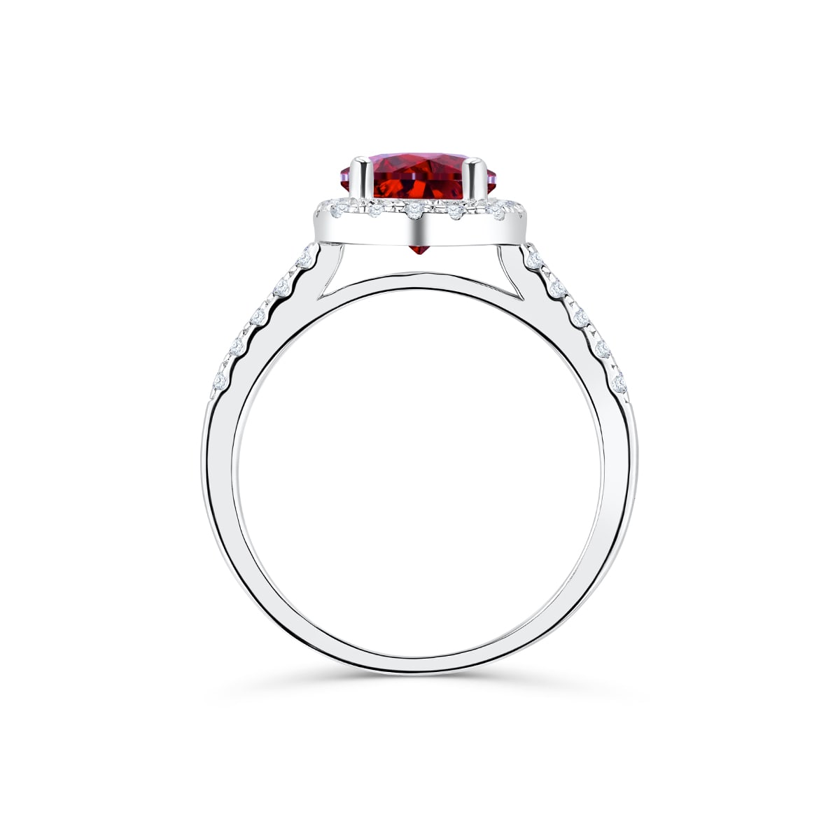 halo ruby engagement ring setting