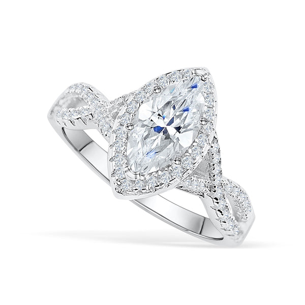 the victoria marquise halo engagement ring