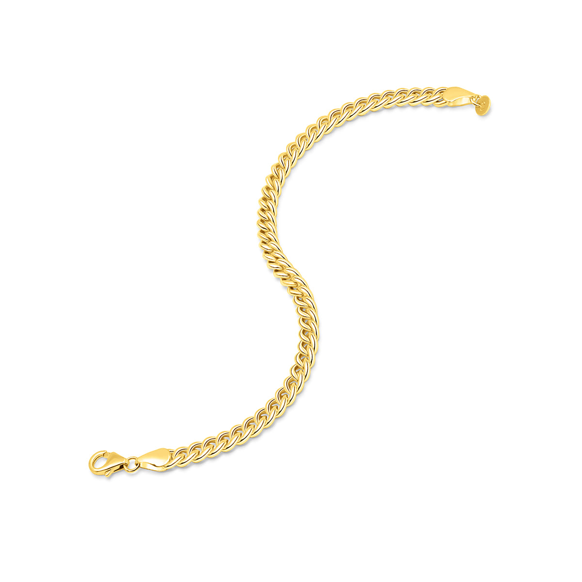 Simple gold chain link bracelet