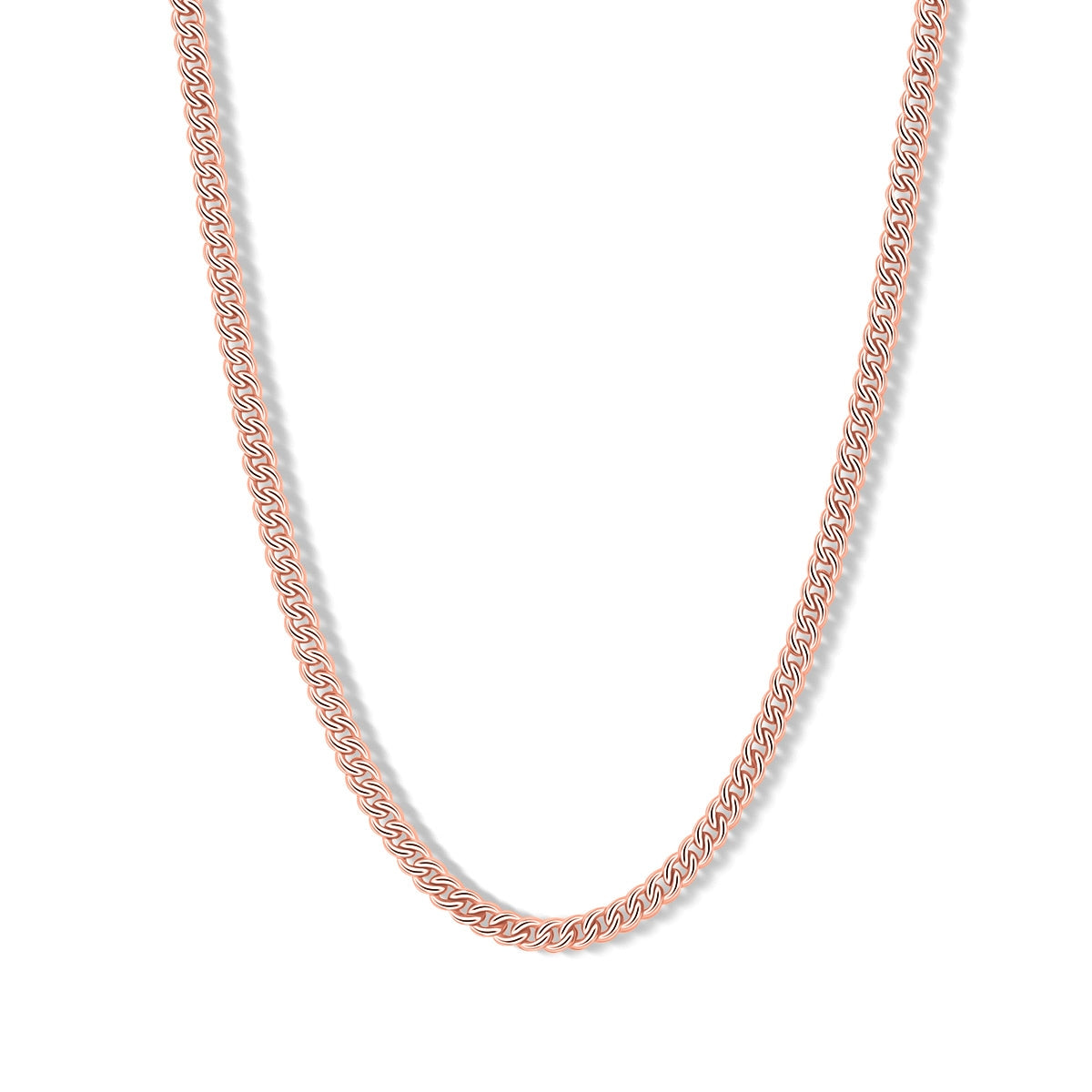 Simple rose gold chain link necklace
