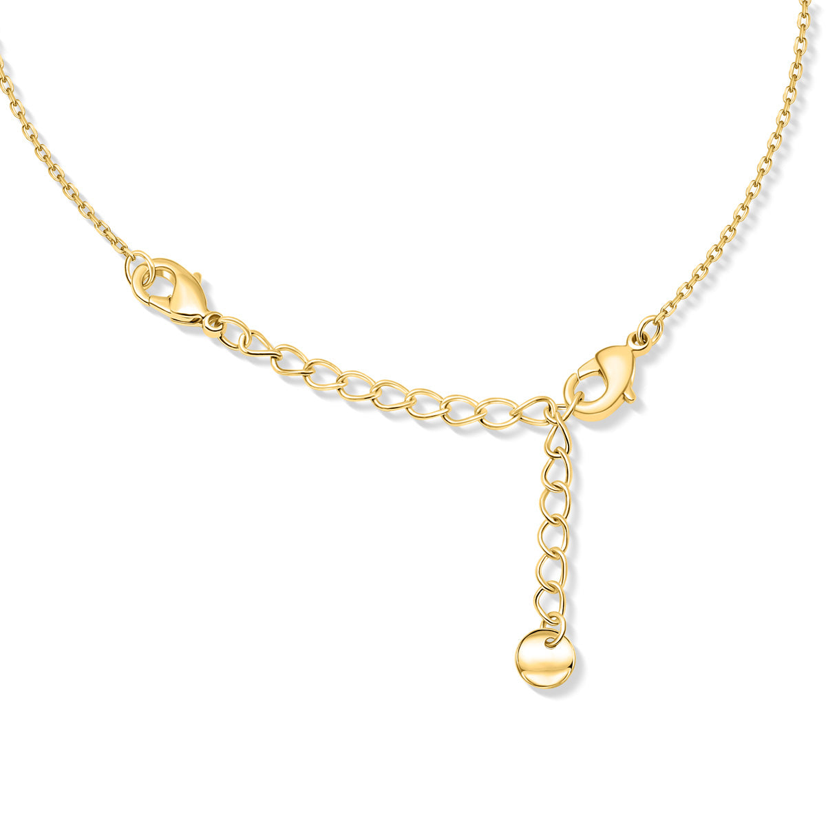 Small gold plated necklace extender