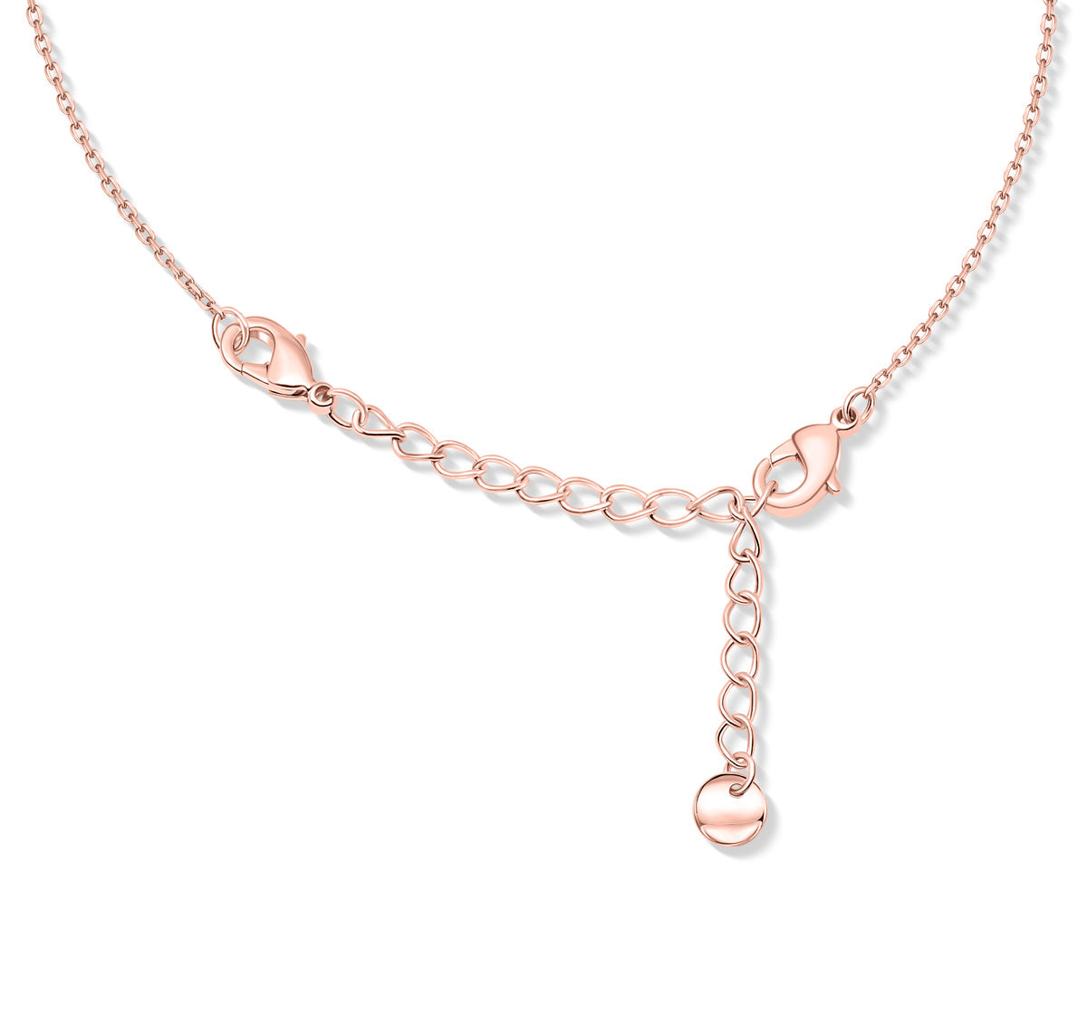Rose gold plated necklace extension
