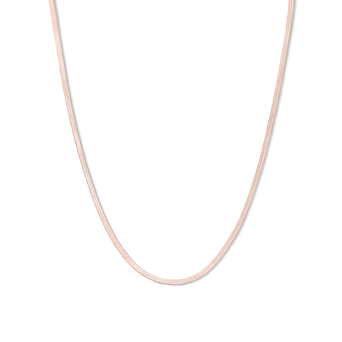Solid rose gold chain necklace
