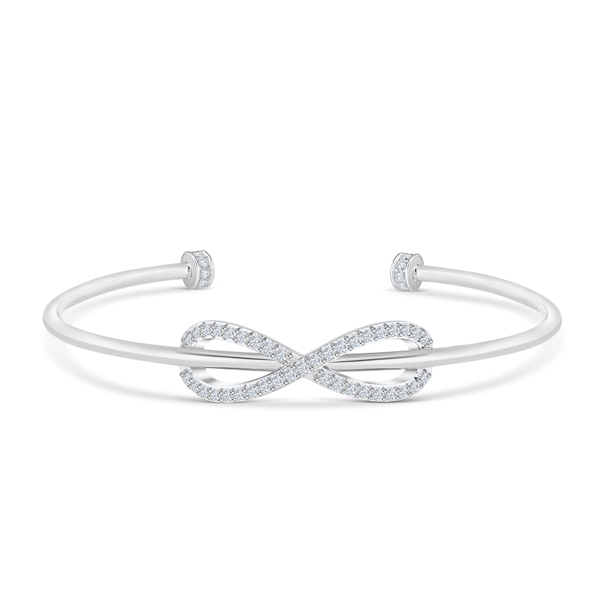 The Athena Infinity Bangle Bracelet in Sterling Silver – Modern Gents