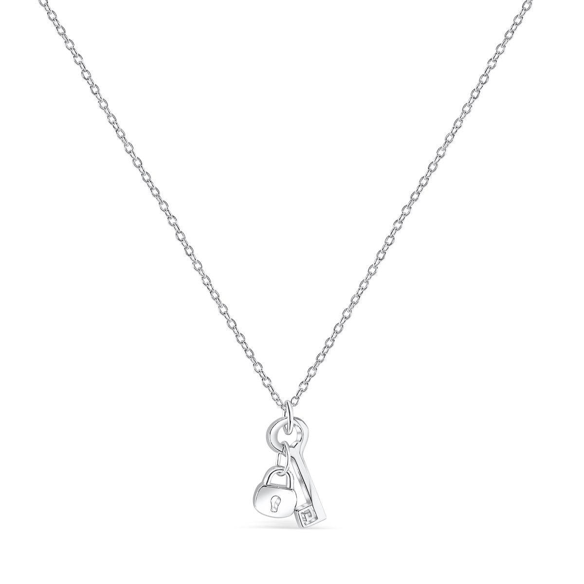 925 silver lock and key necklace