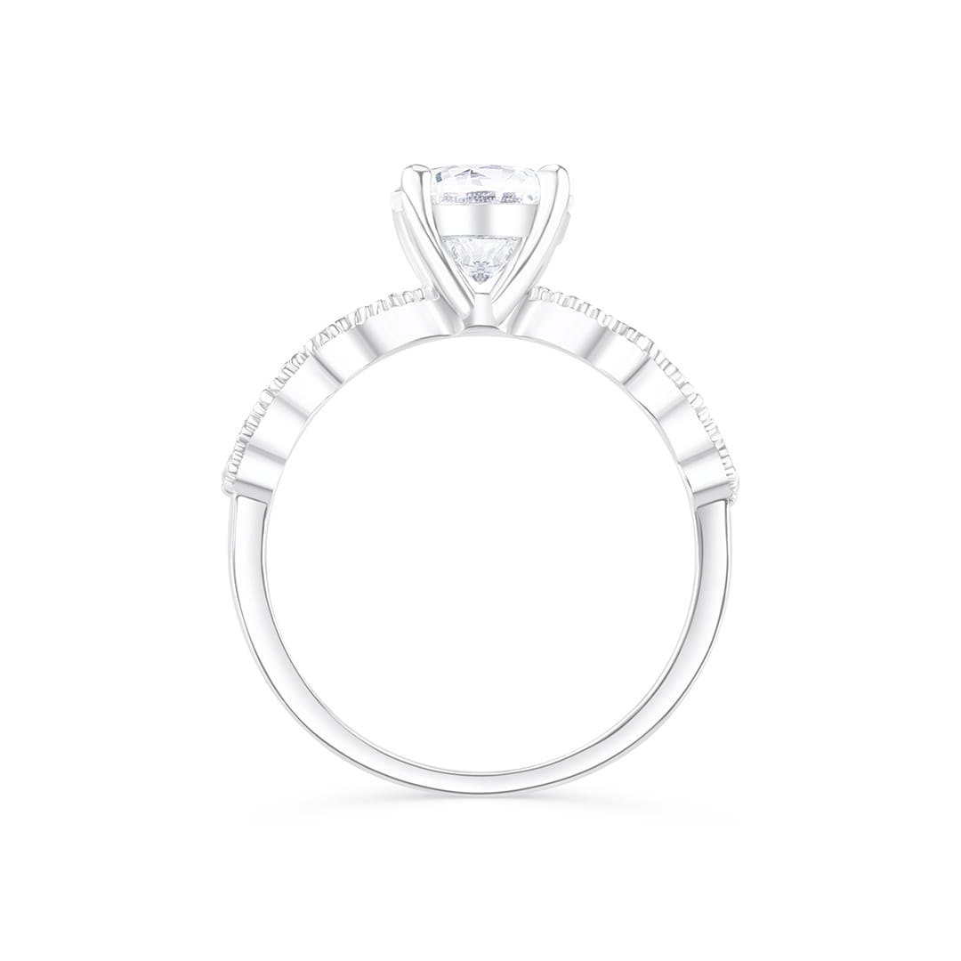 the sofia silver round cut engagement ring setting