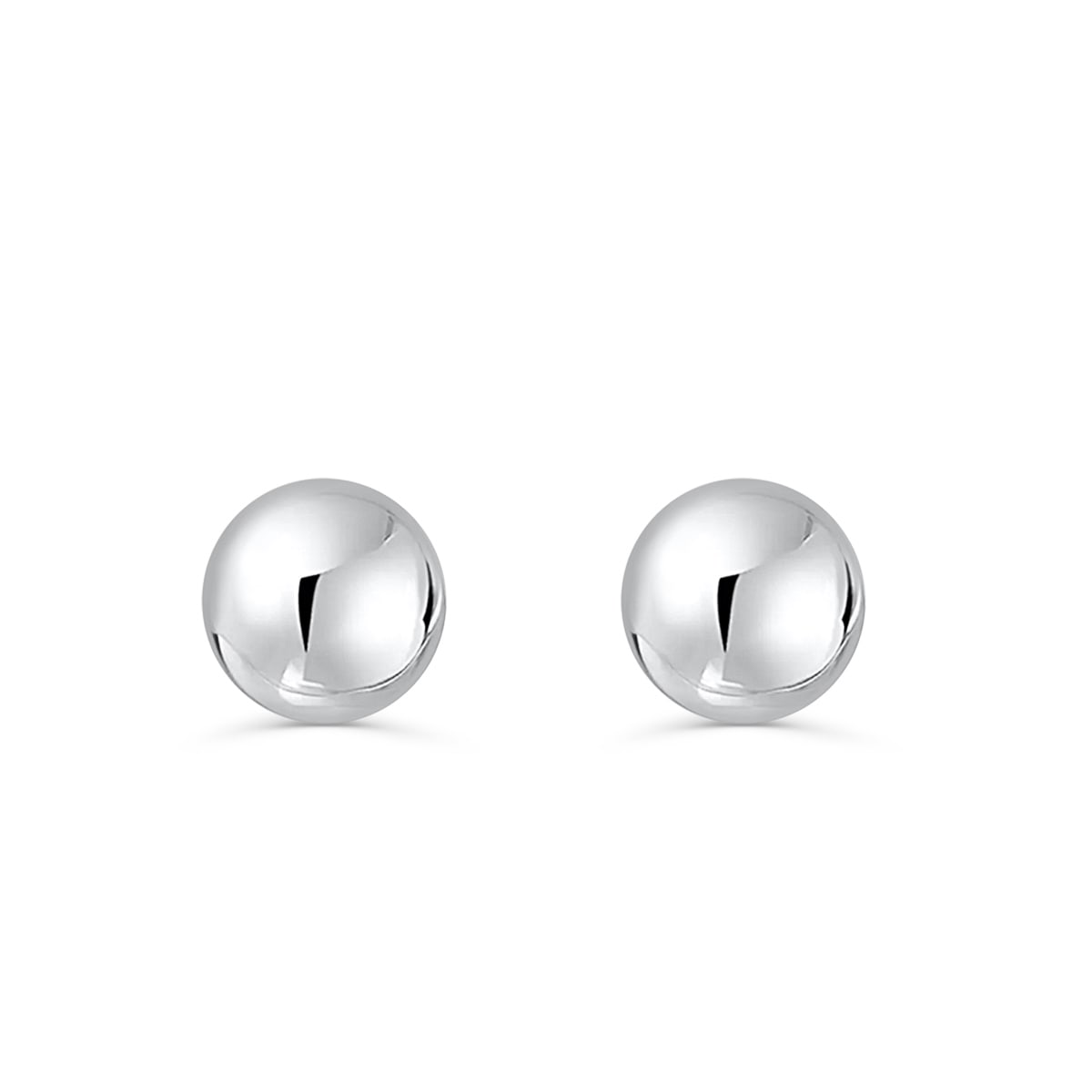 the leah silver ball earring studs
