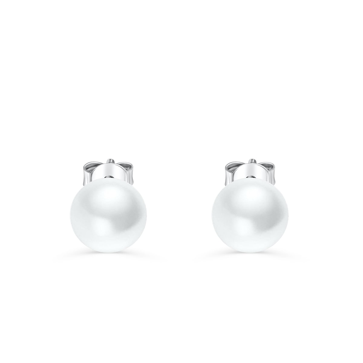 Pearl Stud Earrings set in Sterling Silver