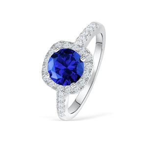 Simulated Tanzanite Halo Engagement Ring | Modern Gents Trading Co.