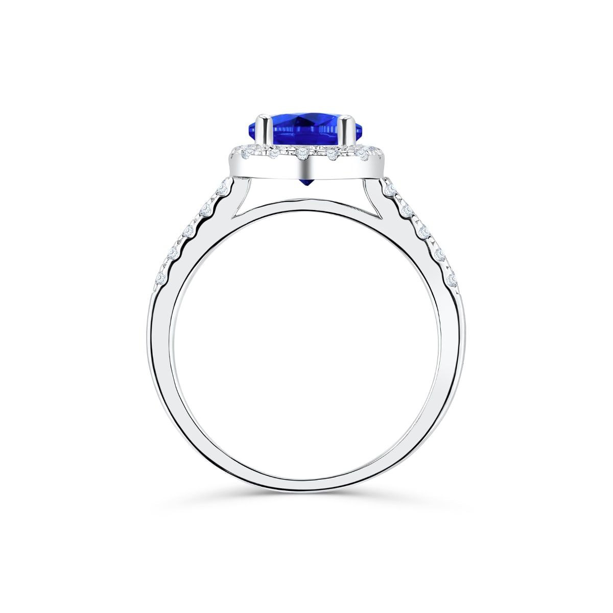 the halo tanzanite engagement ring setting