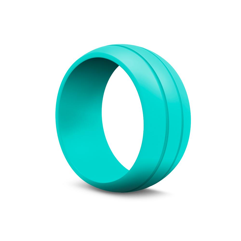 the ultraflex teal silicone wedding ring