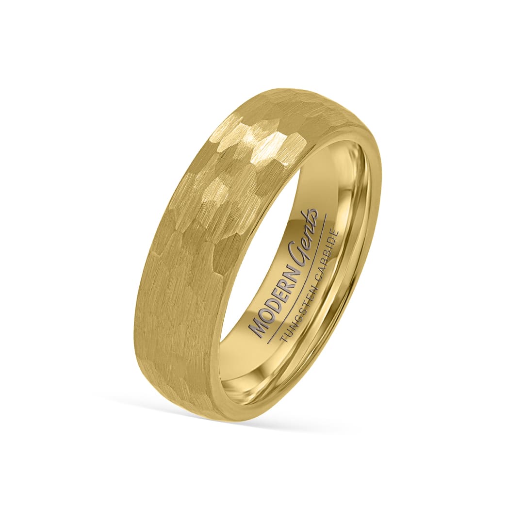 the hammer gold mens tungsten wedding ring