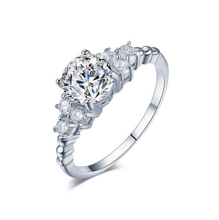 the i do silver engagement ring