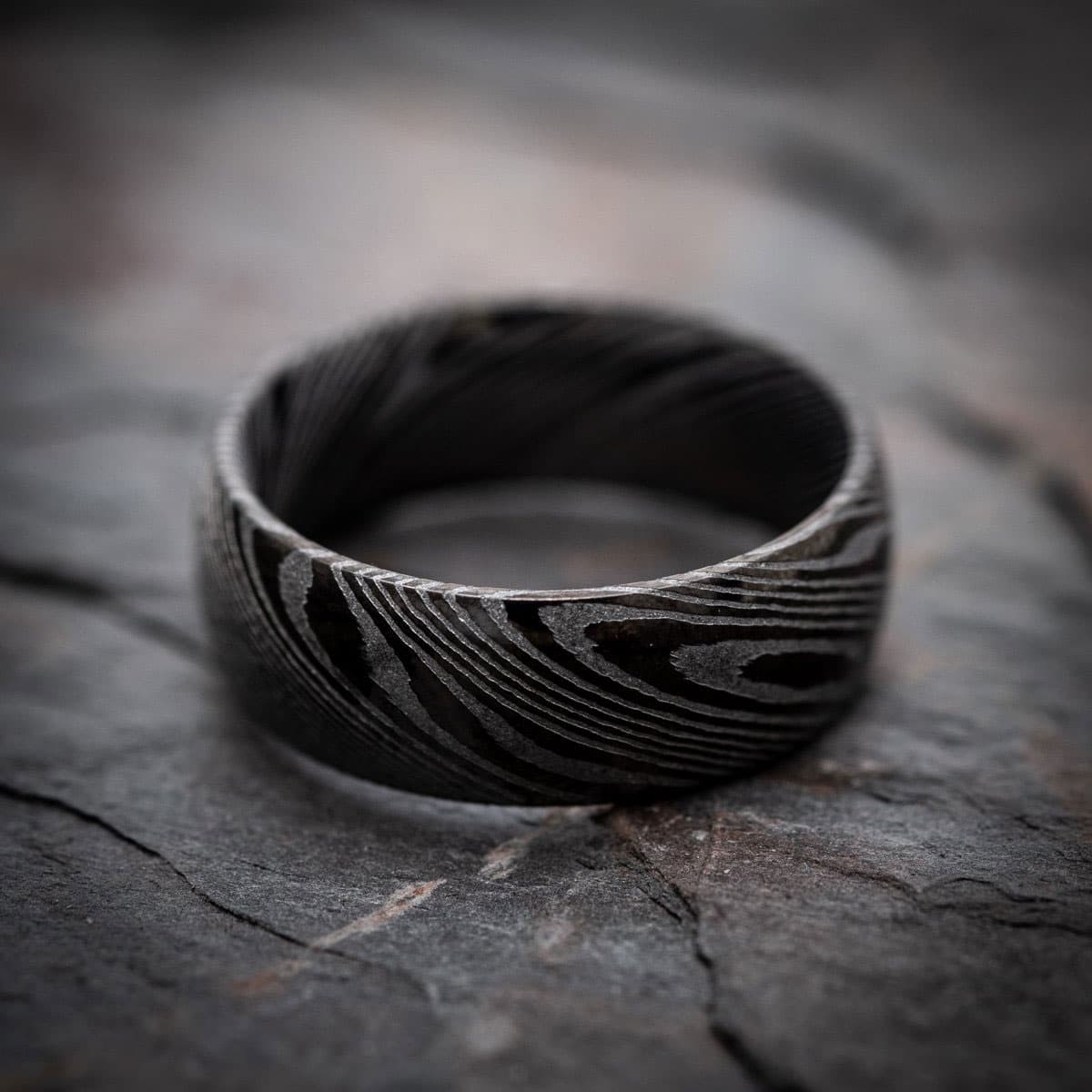 the valyrian damascus steel mens wedding ring