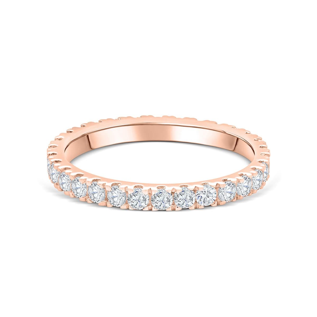 rose gold eternity band for ladies