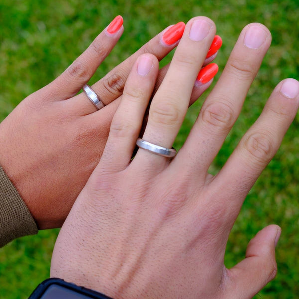 Couples Rings Engagement Rings Black Women Wedding Stainless - Temu