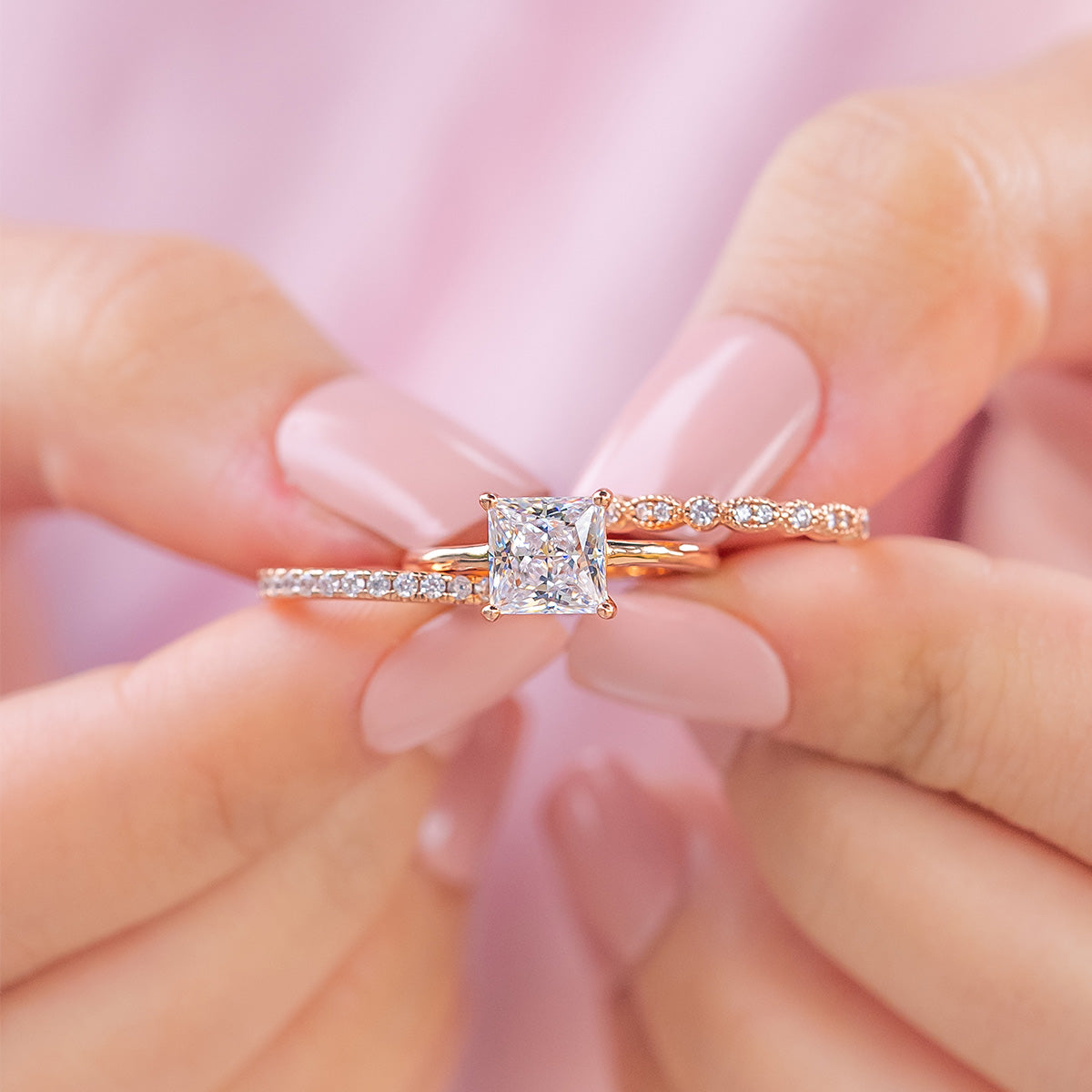 the olivia princess cut solitaire engagement ring
