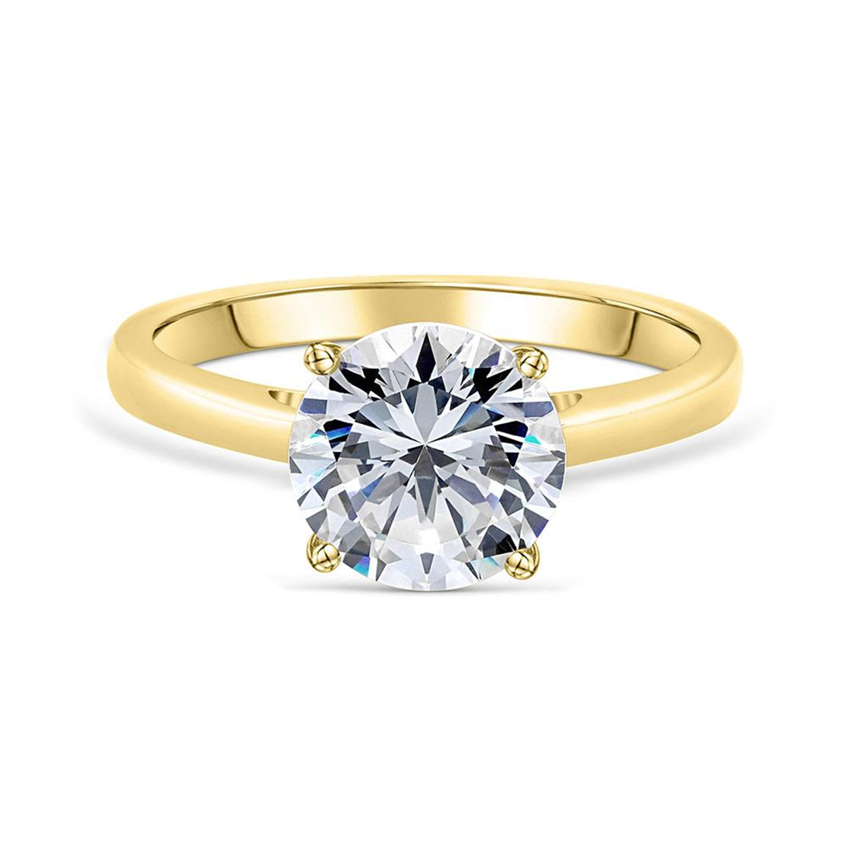 the one and only gold round cut solitaire engagement ring
