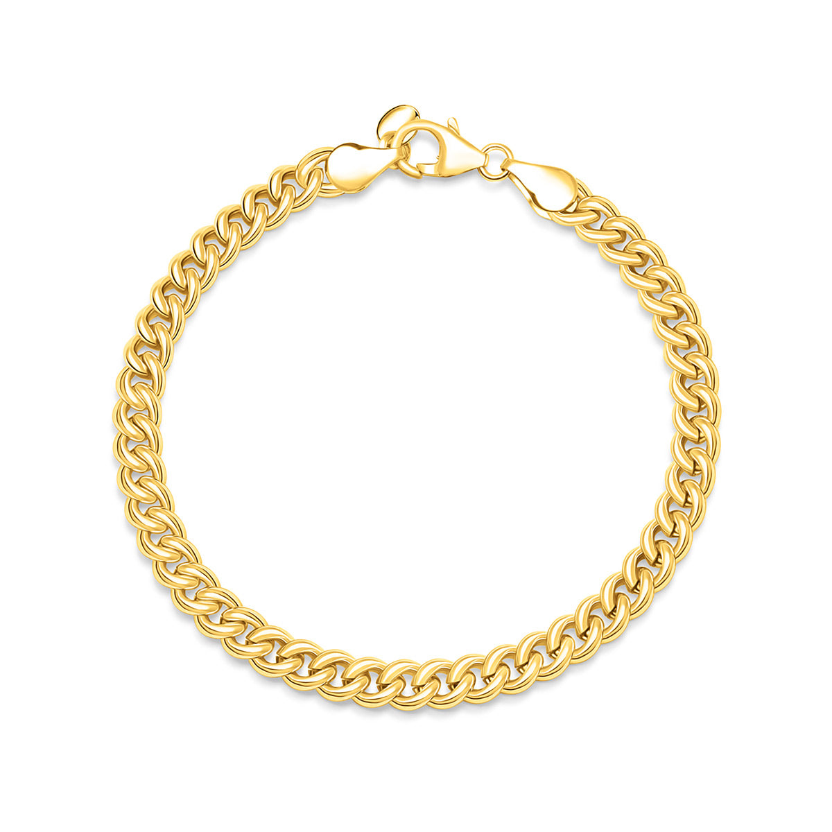 Small gold link chain bracelet