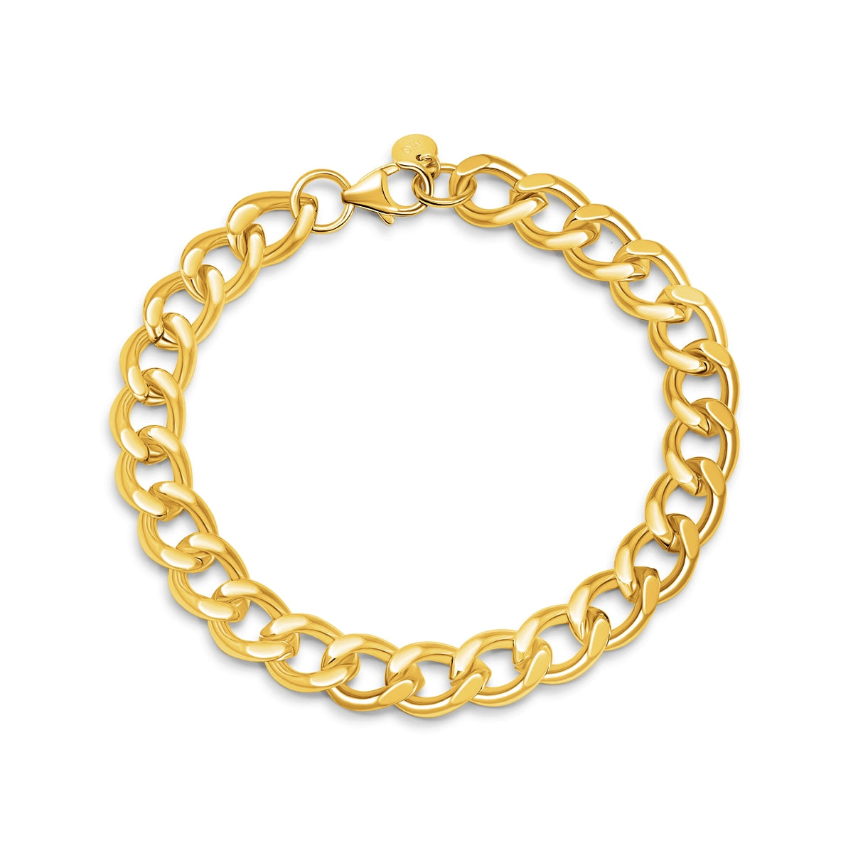 Gold cuban chain bracelet