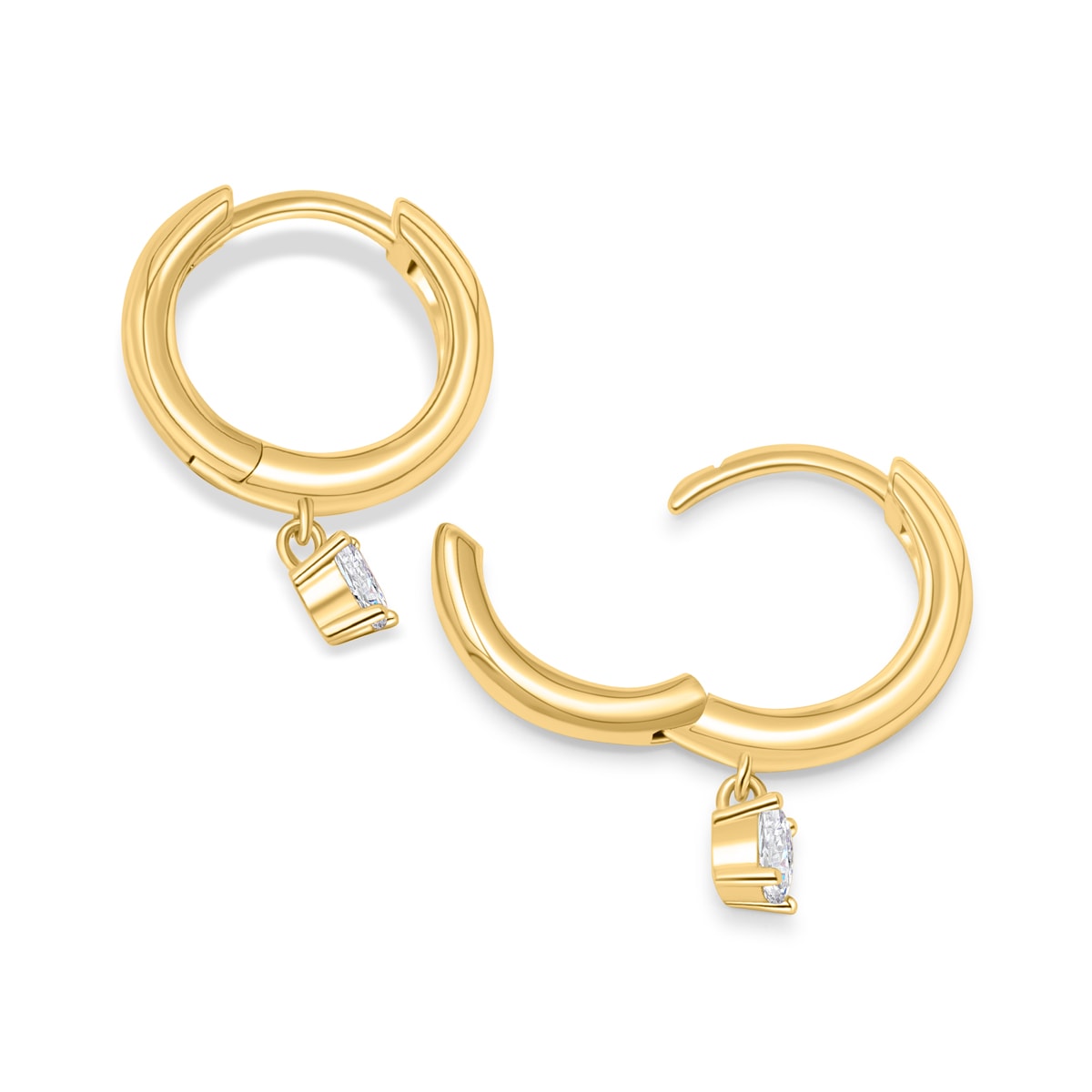 Amazon.com: Lady CZ Simulated Diamond Hoop Earrings for Women Zircon Chunky Hoop  Earrings Elegant Jewelry (Gold, One Size) : Clothing, Shoes & Jewelry