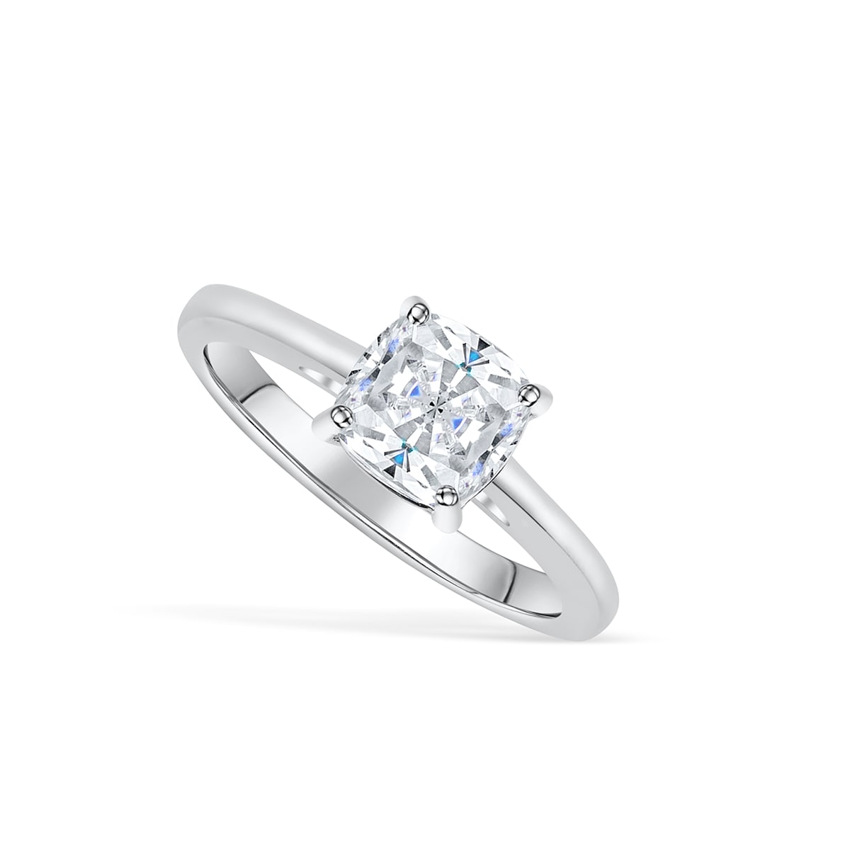the layla silver cushion cut engagement ring