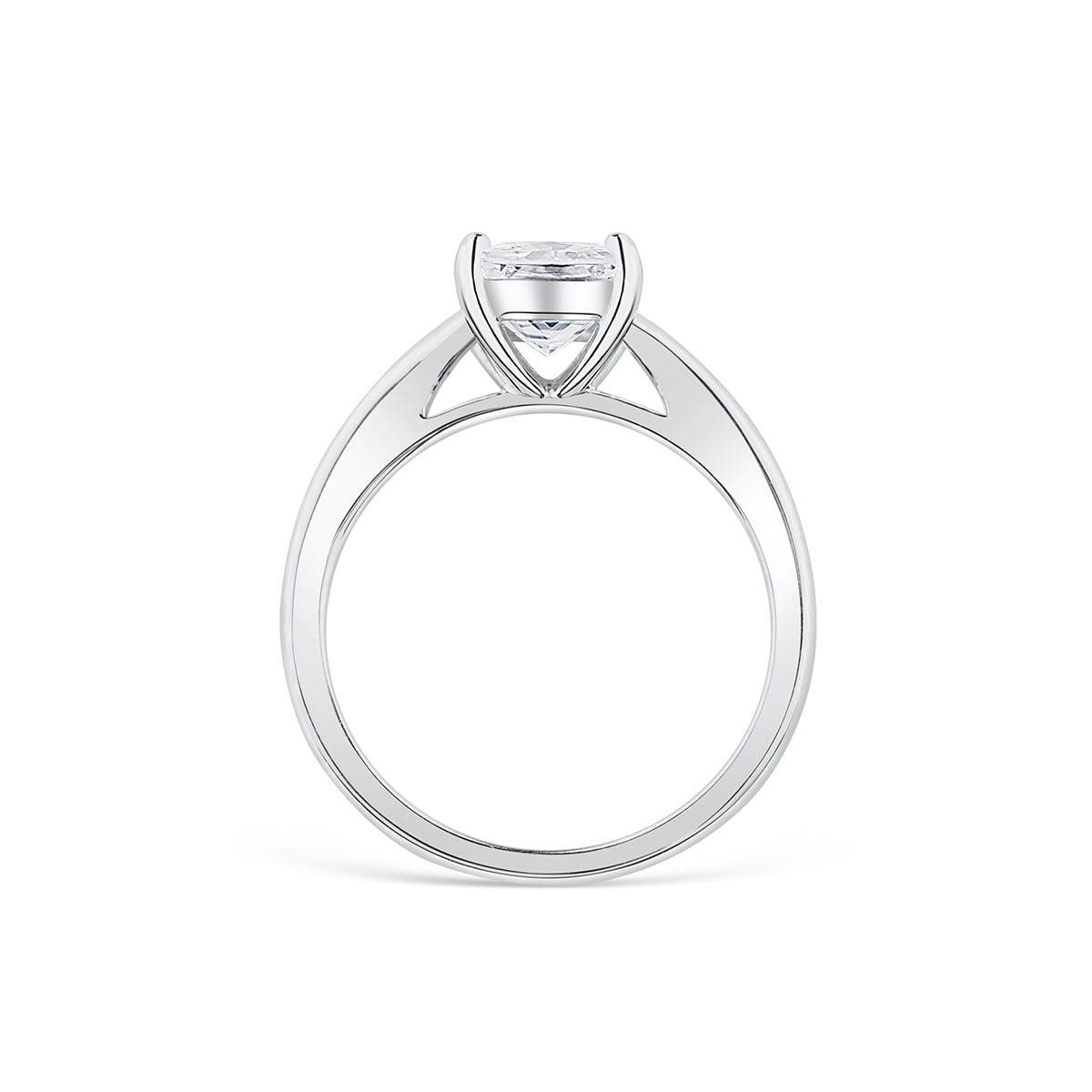 the layla silver cushion cut solitaire setting