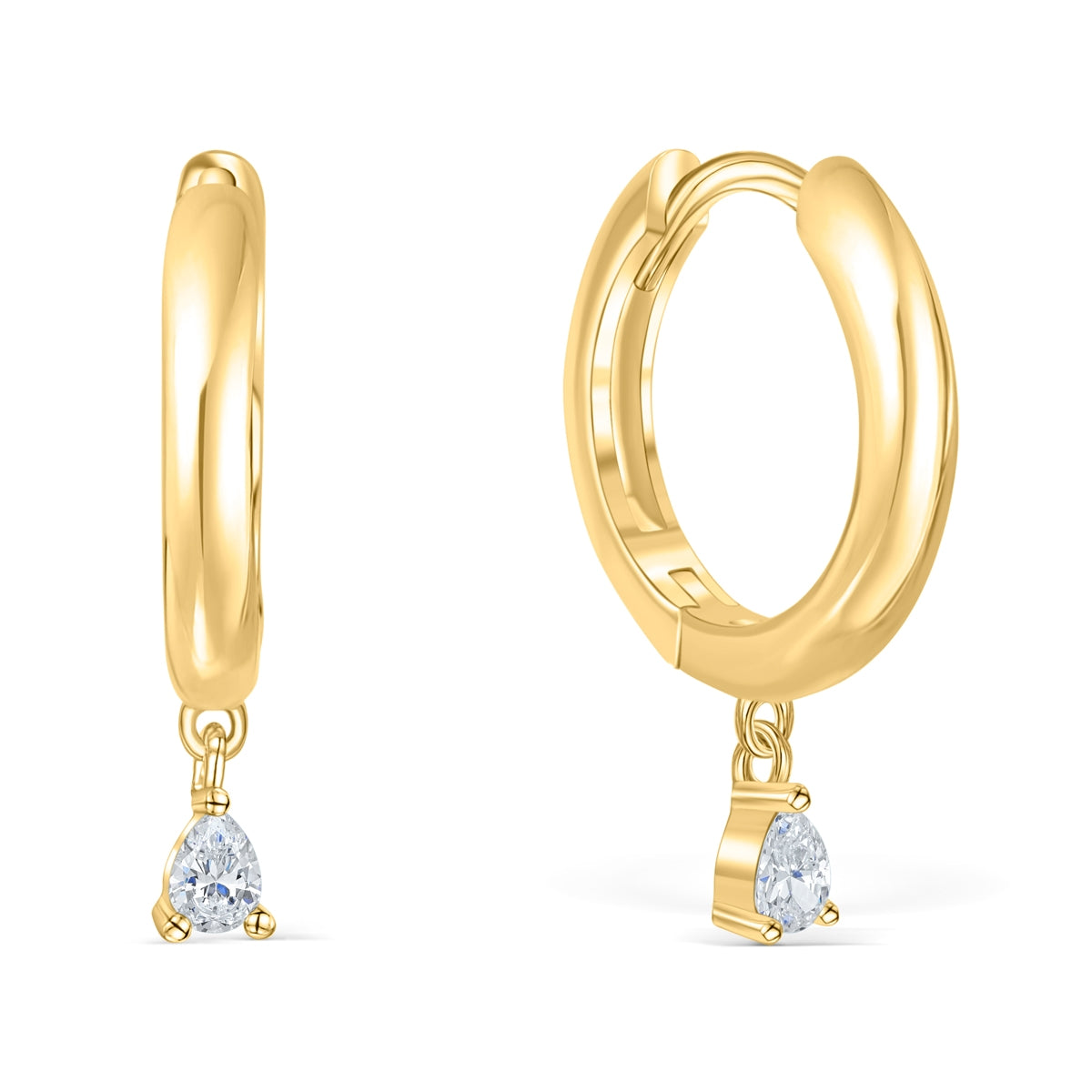 22k Plain Gold Earring JG-1811-1238 – Jewelegance