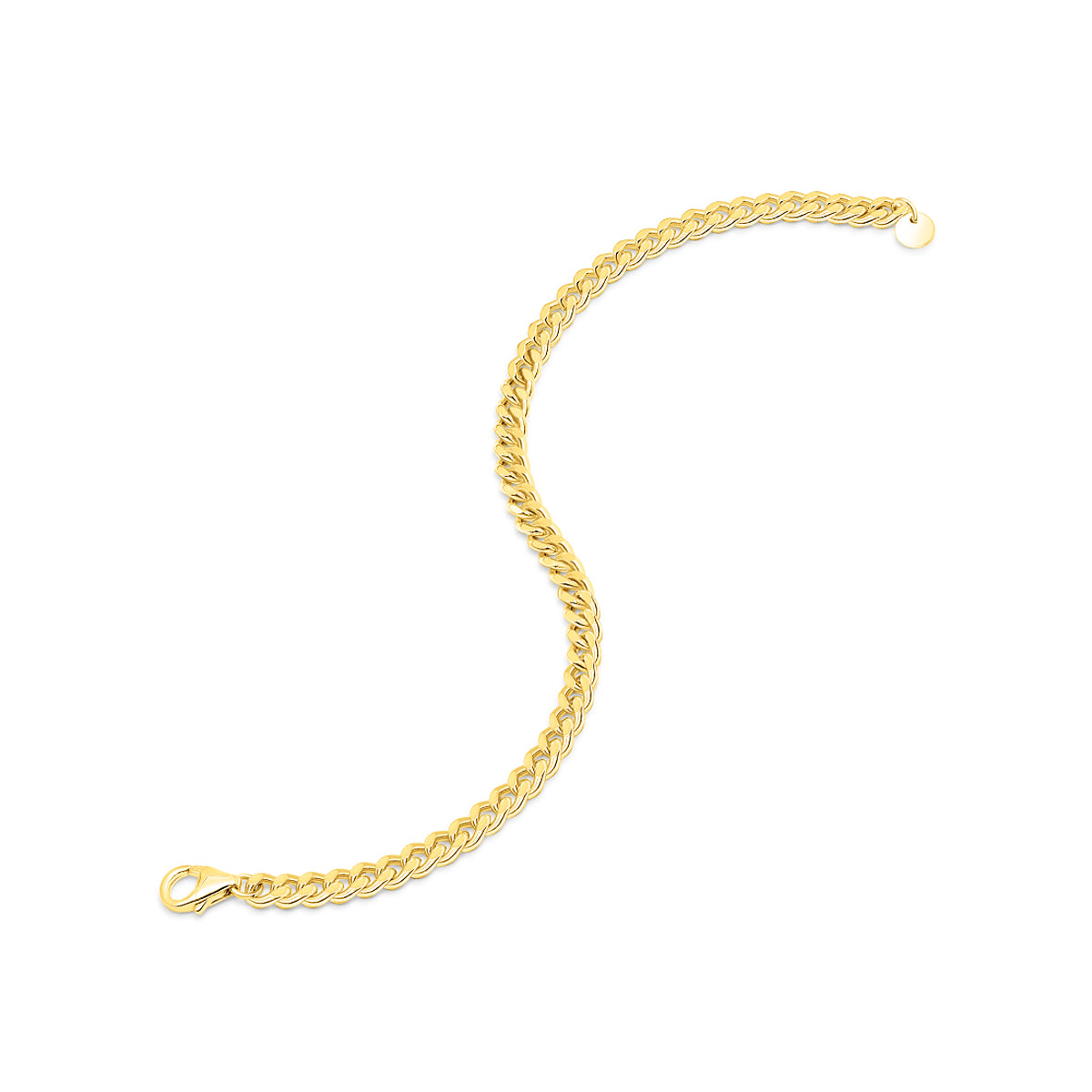 Thin gold plated chain link bracelet