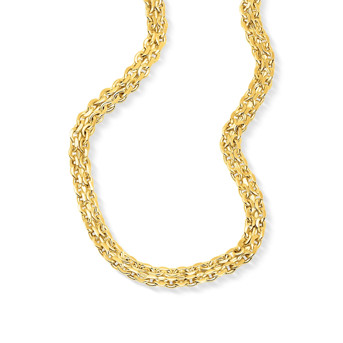 Shimmering gold link chain necklace