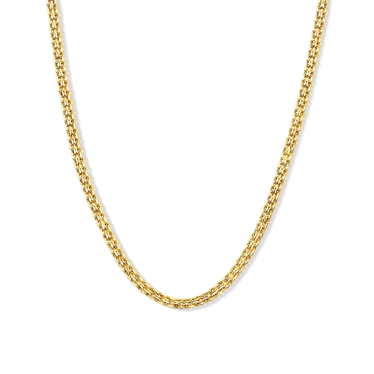 Simple gold plated chain necklace