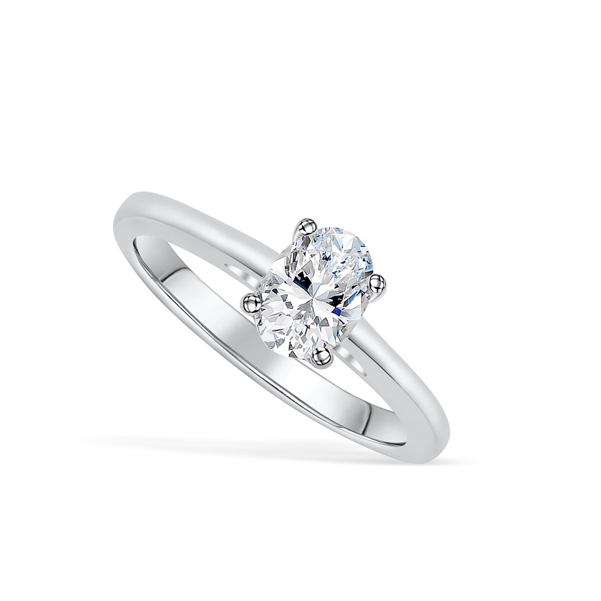 the ava silver engagement ring