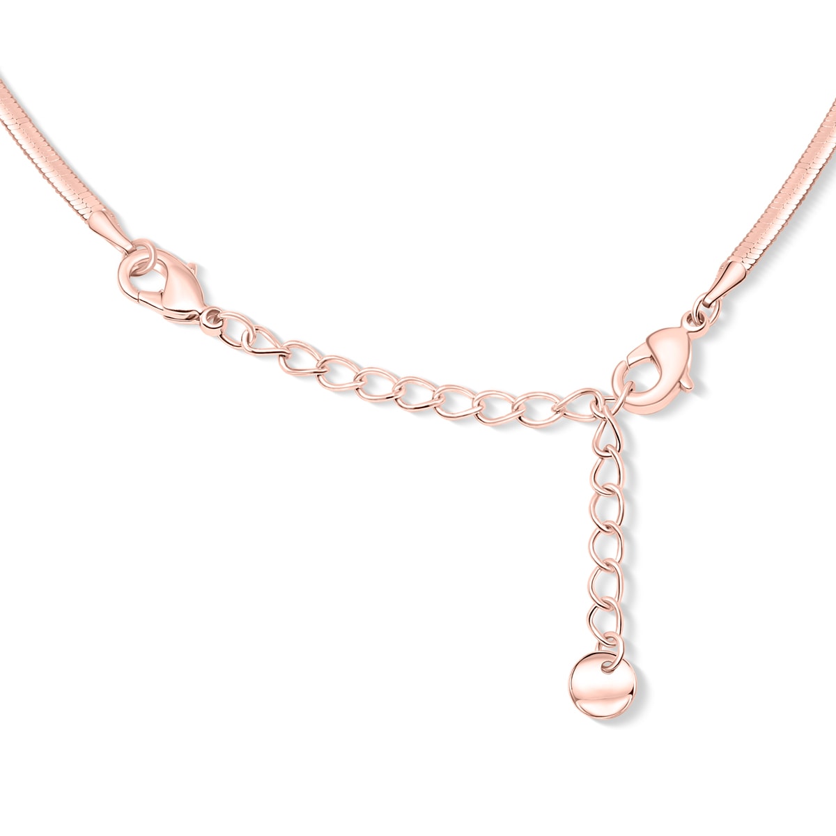 Rose gold affordable solid chain necklace