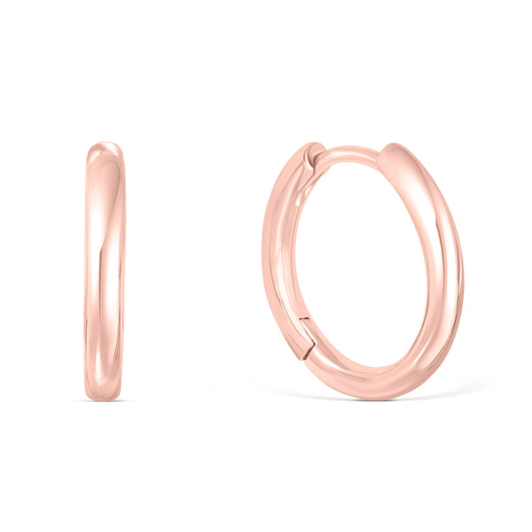 MOOD Mood Rose Gold Pink Crystal Chubby Hoop Earrings - Jewellery from Jon  Richard UK