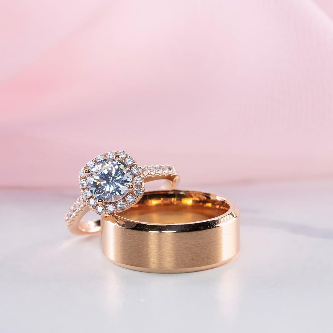 the titan rose gold mens wedding ring