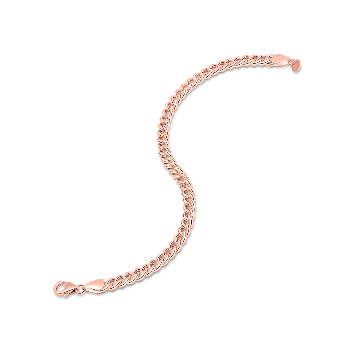 Simple rose gold chain link bracelet