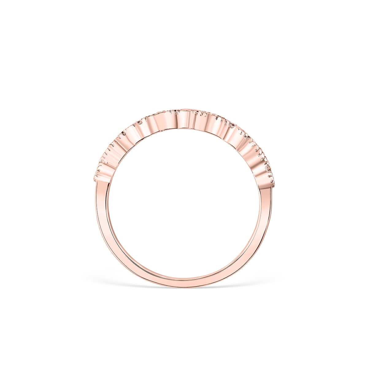 the forever rose gold wedding band setting